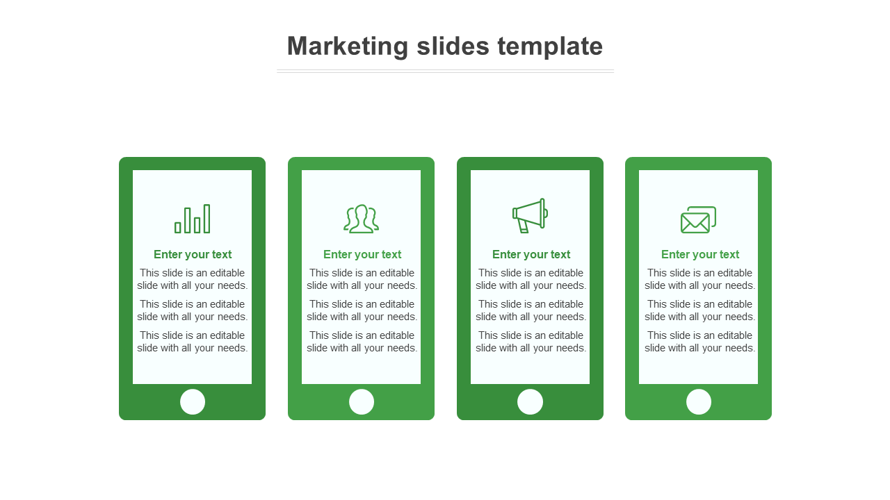 marketing slides template-green